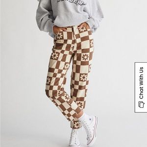 PacSun Eco Flower Checkerboard Jeans